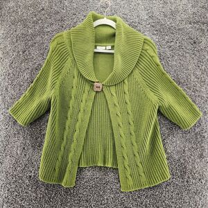 Cato green large 3/4 sleeve cardigan sweater